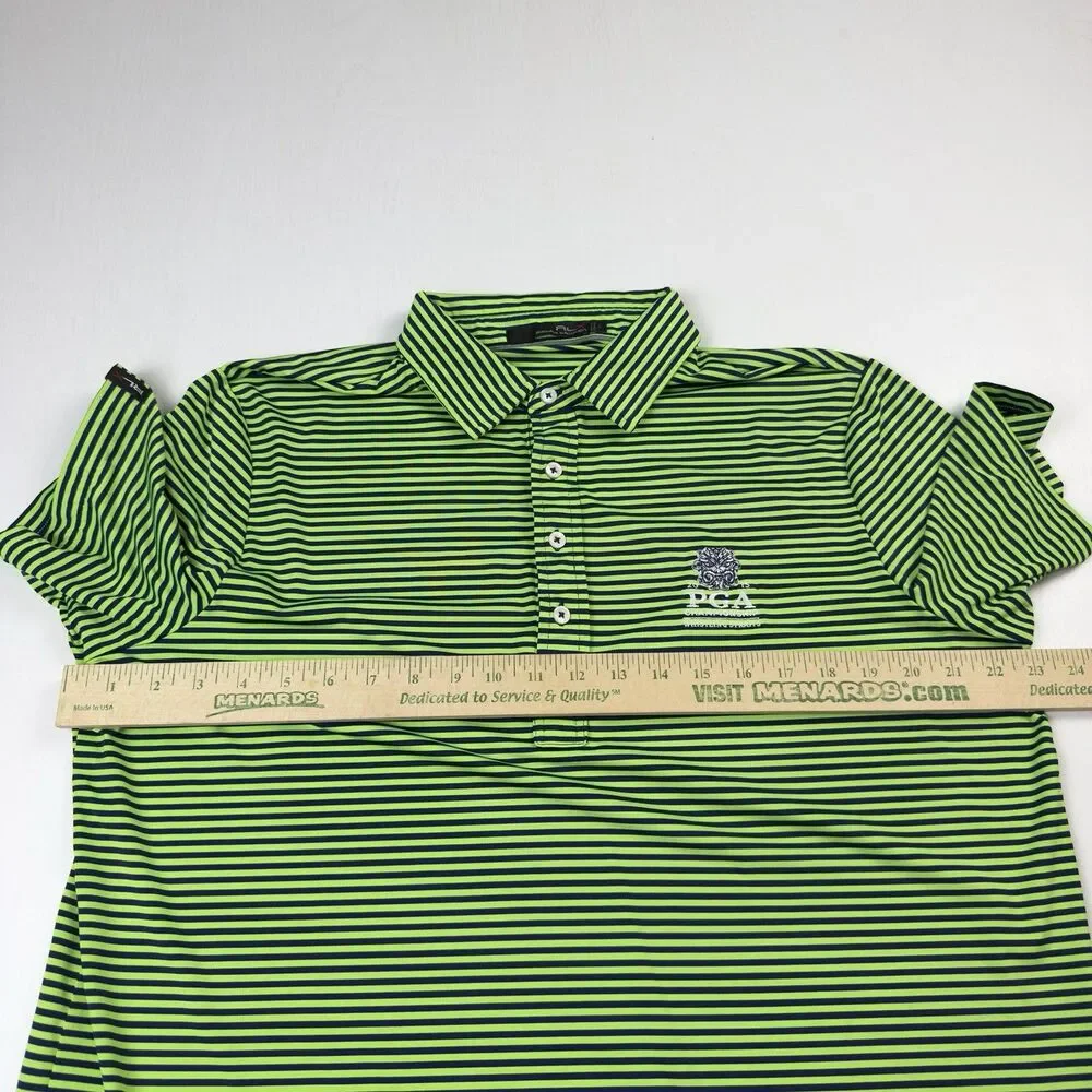 RLX Ralph Lauren Golf Polo Mens L 2015 PGA Championship Whistling Straits Stripe